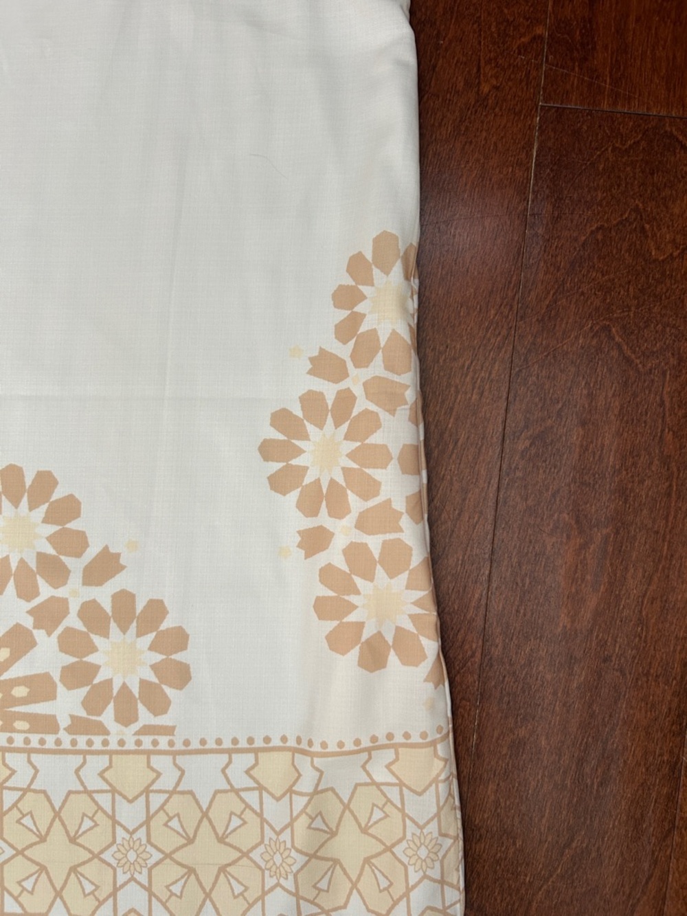 Commense Cream Mini Dress with Tan Floral Border - Picture 4 of 12